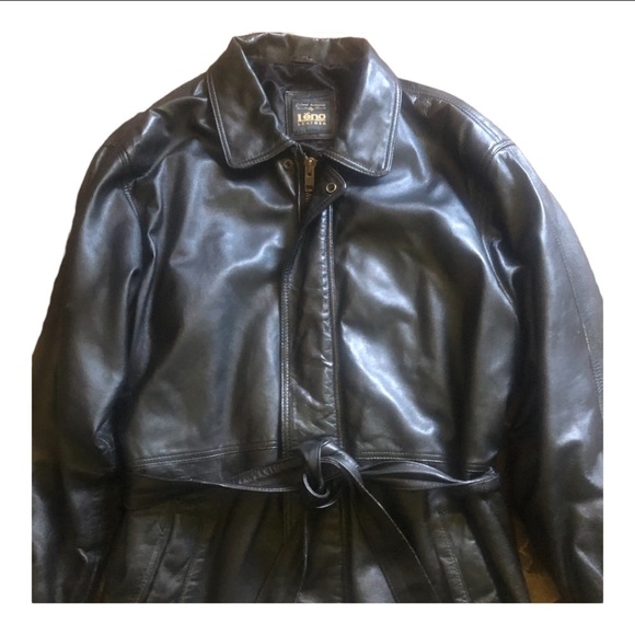 Men’s vintage Genuine Black Leather Vest SizeLarge in Excellent Used Co… - Picture 3 of 5